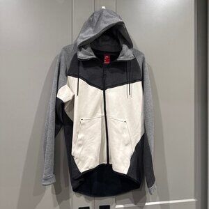 Nike Tech Fleece Windrunner Hoodie Mens XL Gray/White/Black  Zip Up Jacket